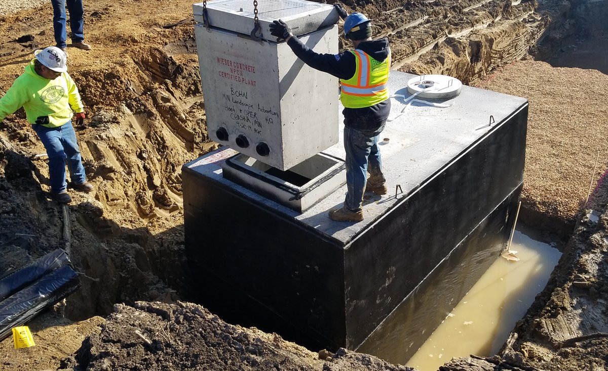 Installation of large commercial septic system