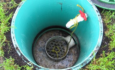 Aerator within septic tank